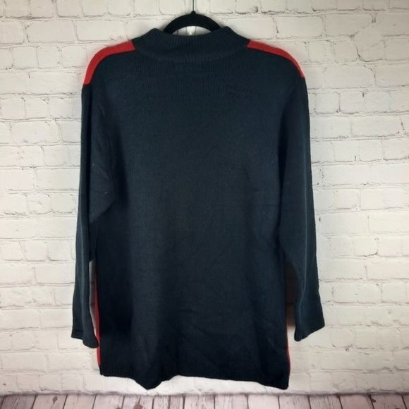 80s Lambswool Knit Sweater Vintage Liz Claiborne Color Block - Picture 6 of 10